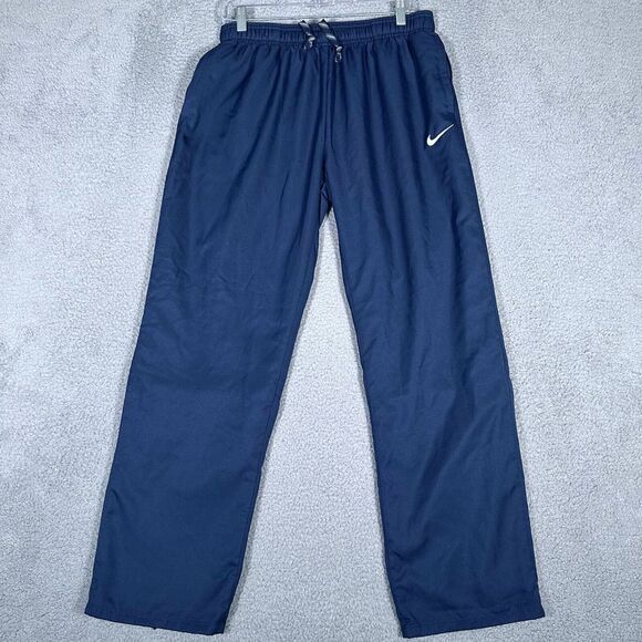 Nike Pants - Nike Pants Womens‎ Size Large Blue Sweatpants Dri-Fit Lined Zip Ankle Drawstring